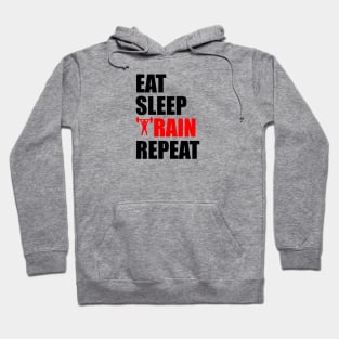 eat sleep train repeat Hoodie